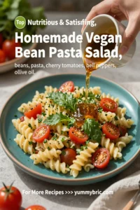 Homemade Vegan Bean Pasta Salad