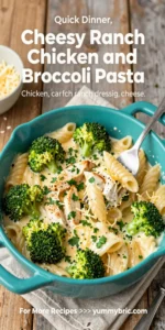 Cheesy Ranch Chicken and Broccoli Pasta Skillet