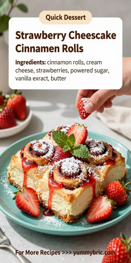 Strawberry Cheesecake Cinnamon Rolls