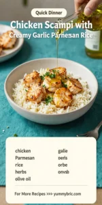 Chicken Scampi with Creamy Garlic Parmesan Rice