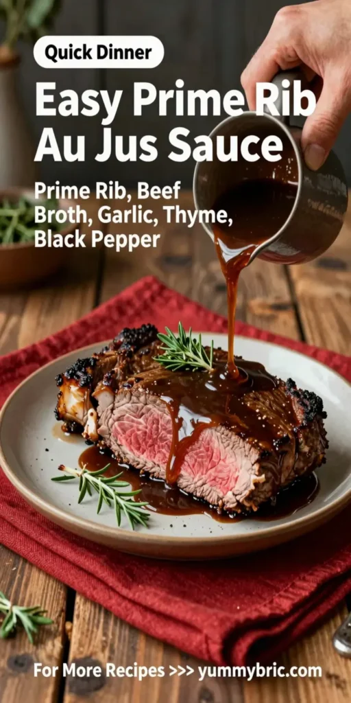 Easy Prime Rib Au Jus Sauce