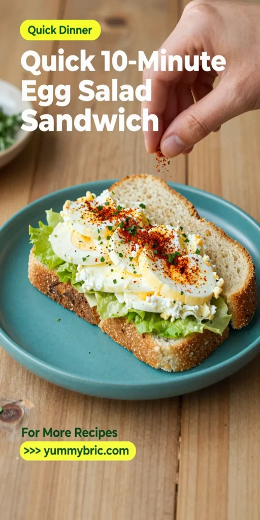 Quick 10-Minute Egg Salad Sandwich