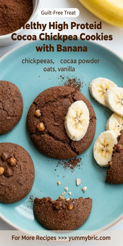 Healthy High Protein Cocoa Chickpea Cookies with Banana