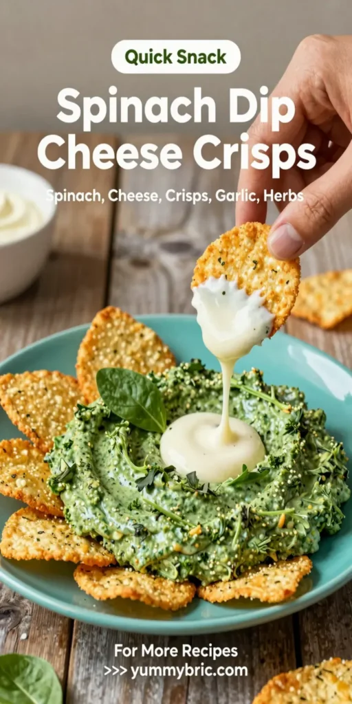 Spinach Dip Cheese Crisps