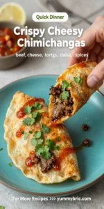 Crispy Cheesy Beef Chimichangas