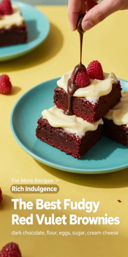 The Best Fudgy Red Velvet Brownies