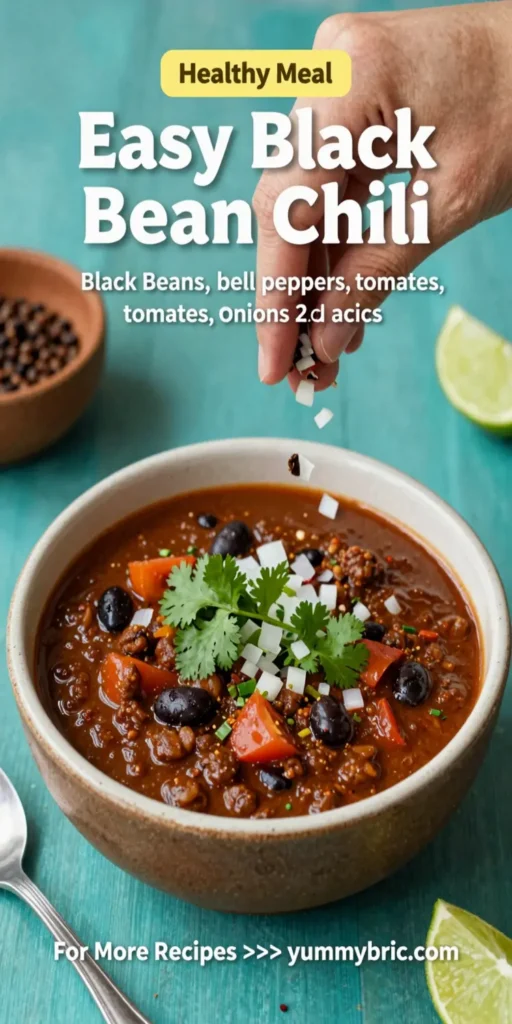 Easy Black Bean Chili – Healthy, Low Fat, and Ready in 30 Minutes