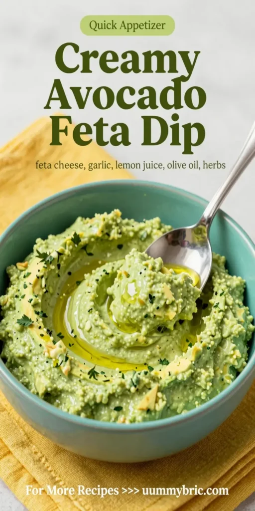 Creamy Avocado Feta Dip