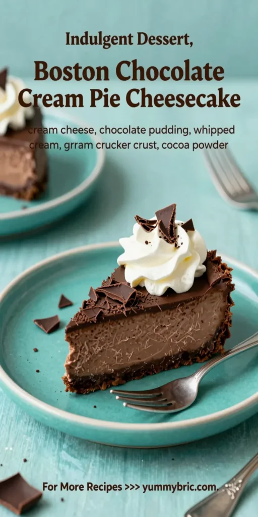 Boston Chocolate Cream Pie Cheesecake