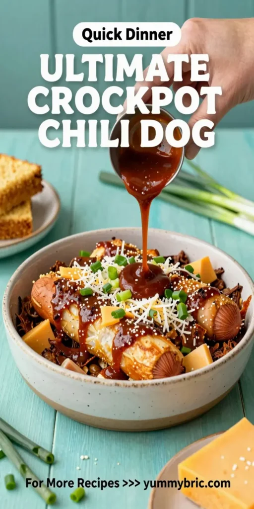 Ultimate Crockpot Chili Dog Casserole