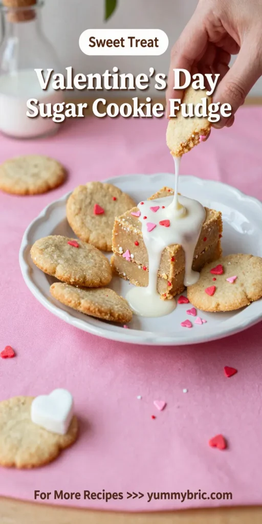 Valentine's Day Sugar Cookie Fudge