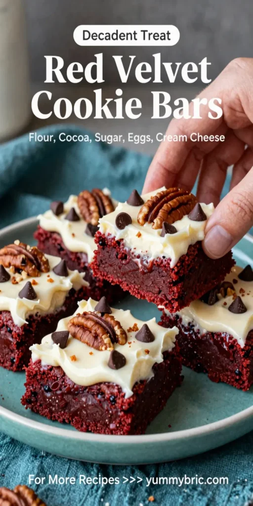 Red Velvet Cookie Bars