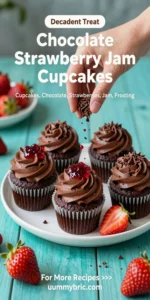Chocolate Strawberry Jam Cupcakes