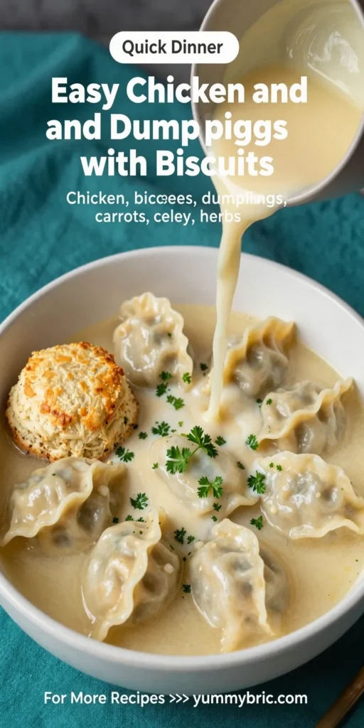 Easy Chicken and Dumplings with Biscuits