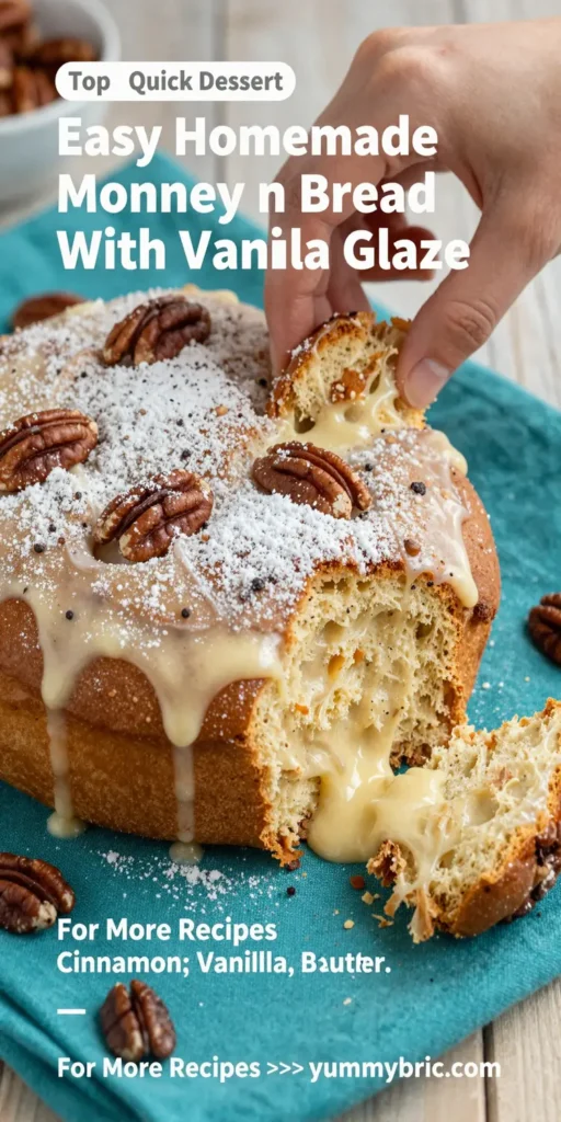 Easy Homemade Monkey Bread With Vanilla Glaze