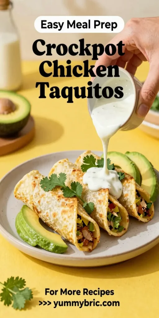 Crockpot Chicken Taquitos