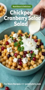 Chickpea Cranberry Salad (Creamy Feta Dressing)