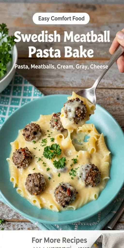 Swedish Meatball Pasta Bake