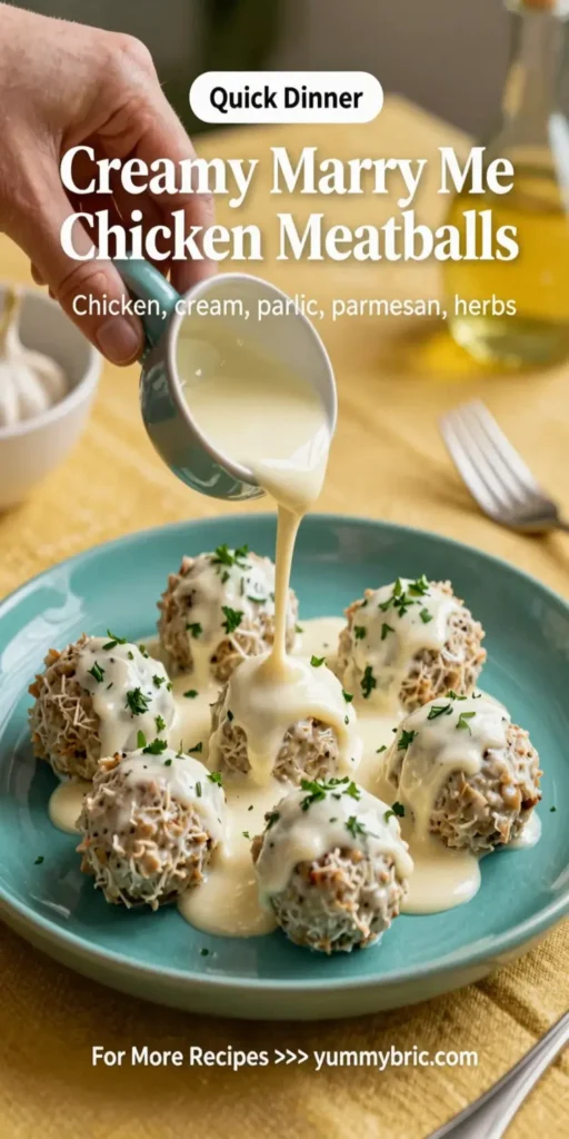 Creamy Marry Me Chicken Meatballs