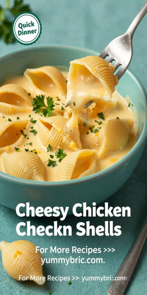 Cheesy Chicken Shells — The Ultimate Creamy, Comforting Pasta Bake