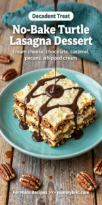 No-Bake Turtle Lasagna Dessert