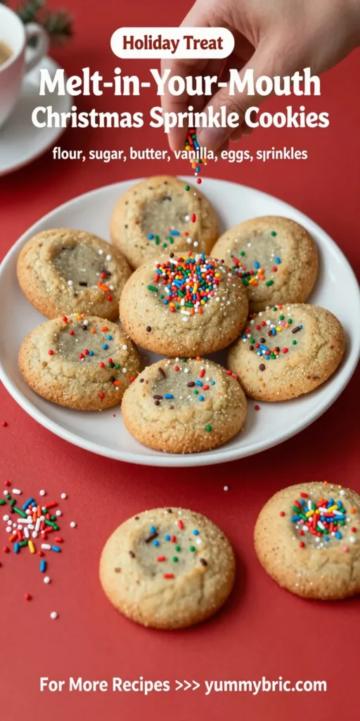 Melt-in-Your-Mouth Christmas Sprinkle Cookies