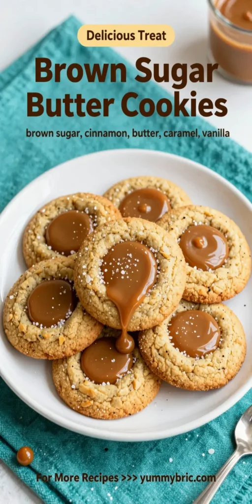 Brown Sugar Cinnamon Butter Cookies with Gooey Caramel Centers