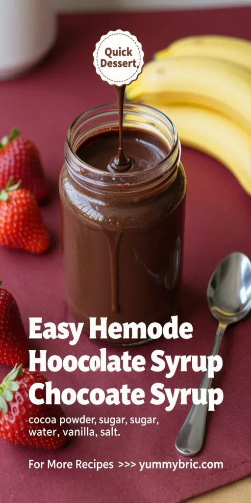 Easy Homemade Chocolate Syrup