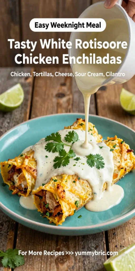 Tasty White Rotisserie Chicken Enchiladas