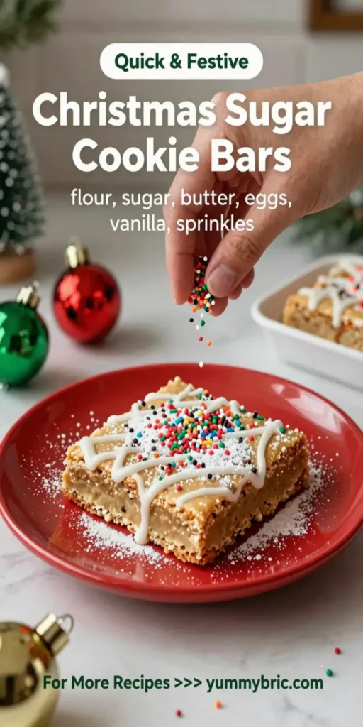 Christmas Sugar Cookie Bars