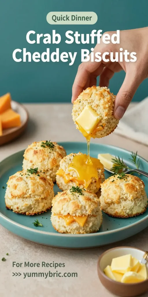 Crab Stuffed Cheddar Biscuits