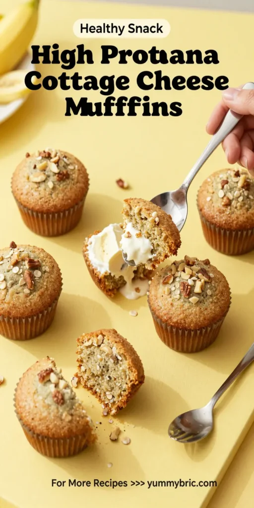 High Protein Banana Cottage Cheese Muffins