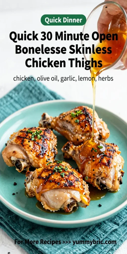 Quick 30 Minute Oven Boneless Skinless Chicken Thighs