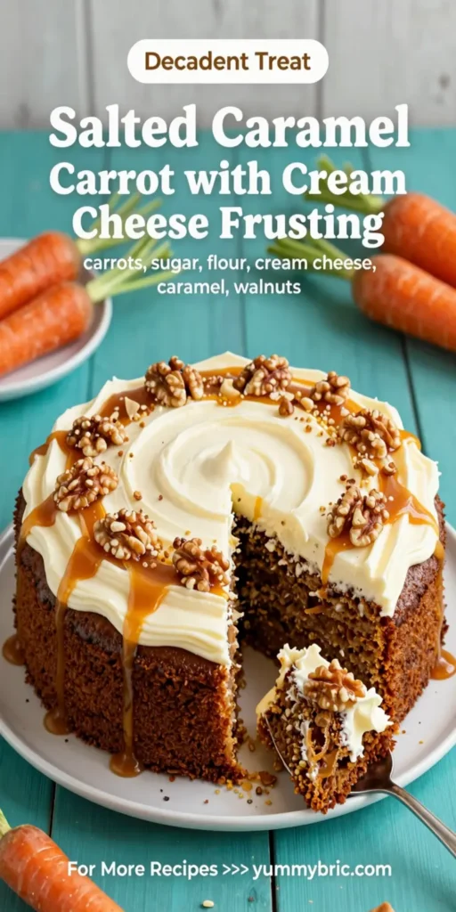 Salted Caramel Carrot Cake with Cream Cheese Frosting