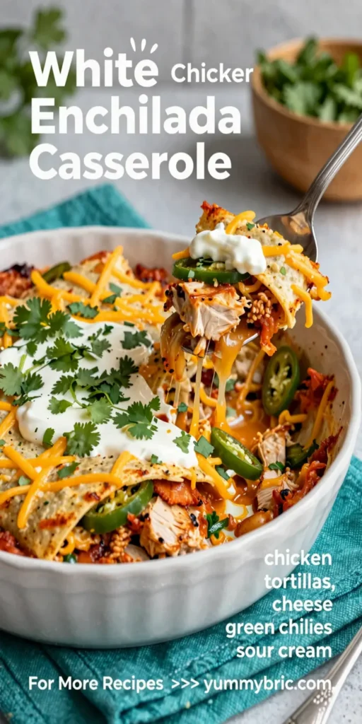 White Chicken Enchilada Casserole