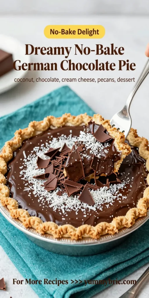 Dreamy No-Bake German Chocolate Pie