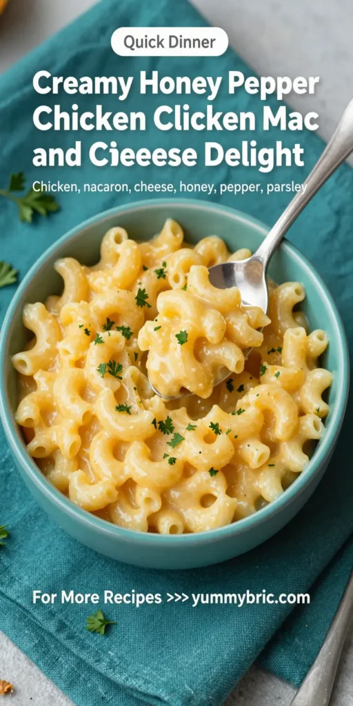 Creamy Honey Pepper Chicken Mac and Cheese Delight