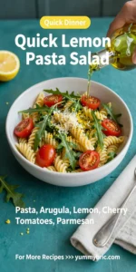 Quick Lemon Arugula Pasta Salad