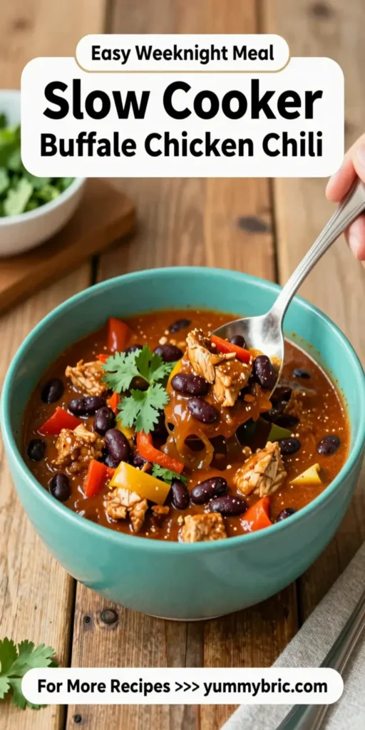 Slow Cooker Buffalo Chicken Chili