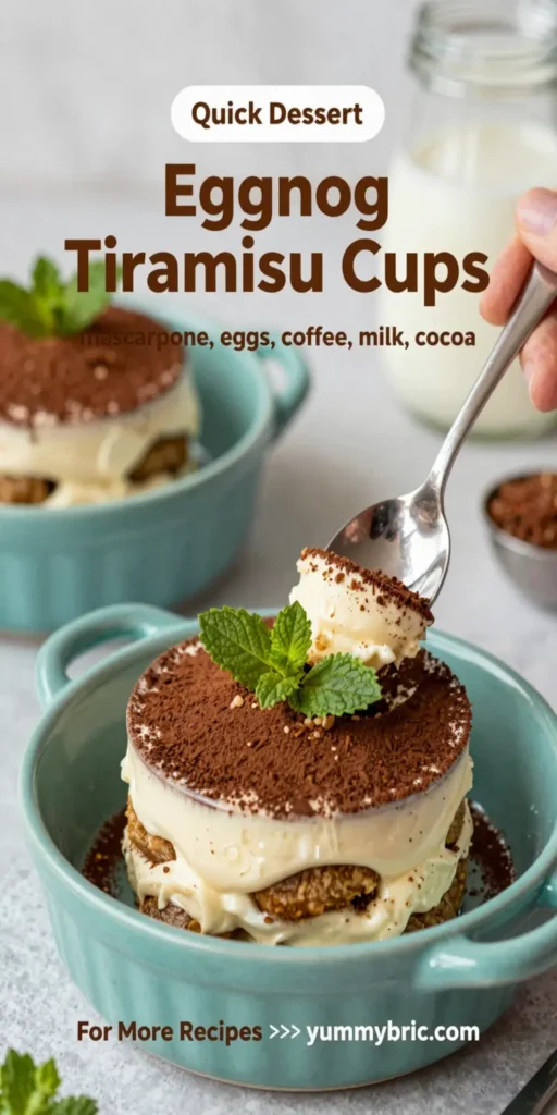 Eggnog Tiramisu Cups
