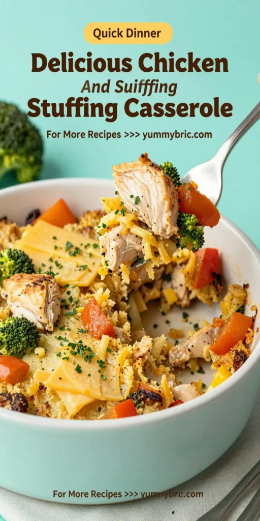 Delicious Chicken And Stuffing Casserole