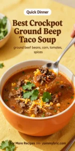 Best Crockpot Ground Beef Taco Soup