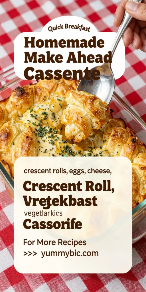 Homemade Make Ahead Crescent Roll Breakfast Casserole