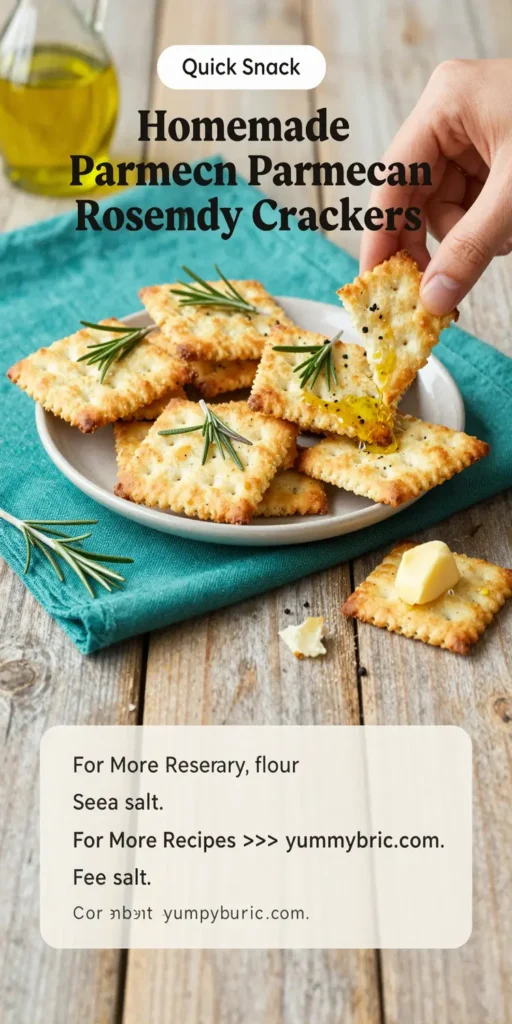 Homemade Parmesan Rosemary Crackers