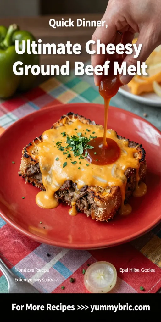 Ultimate Cheesy Ground Beef Melt
