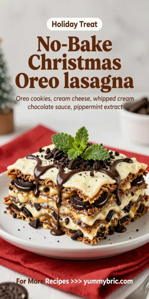 No-Bake Christmas Oreo Lasagna
