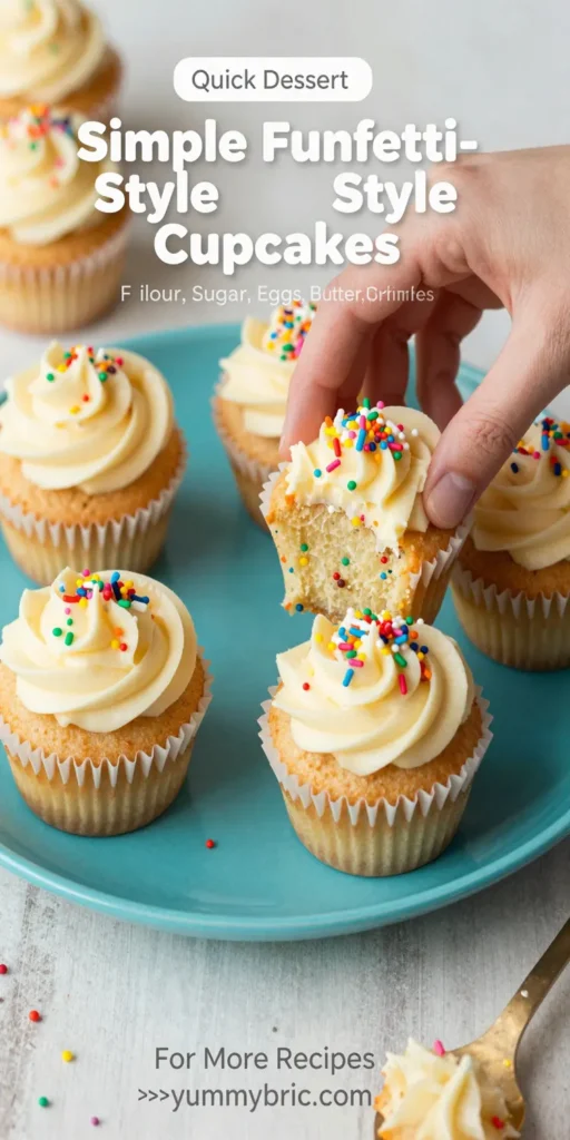 Simple Funfetti-Style Cupcakes