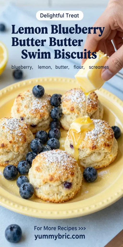 Lemon Blueberry Butter Swim Biscuits