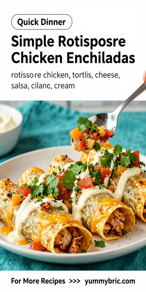 Simple Rotisserie Chicken Enchiladas