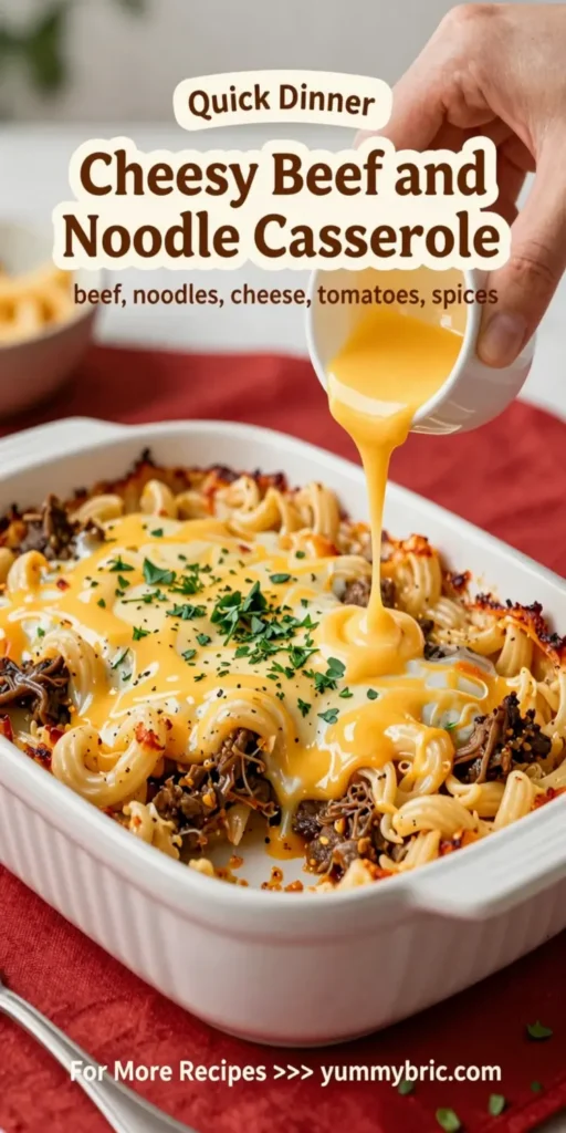Cheesy Beef and Noodle Casserole